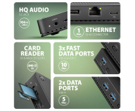 Axagon HMC-U4, USB4 40Gbps dock, 12w1 - 1353440 - zdjęcie 6